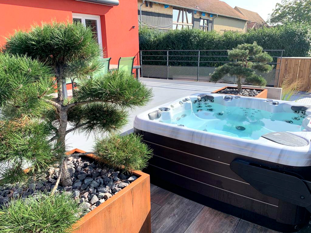 Spa sur terrasse à Widensolen dans le Haut-Rhin Cernay