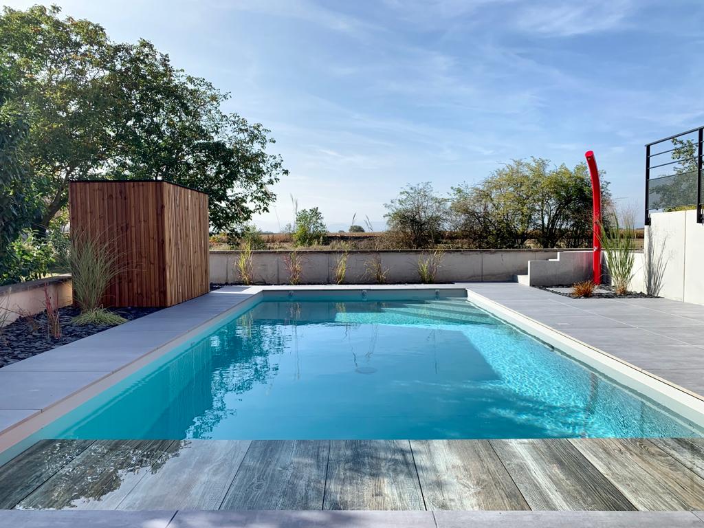 Construction piscine, installation spa et cabanons en bois, près de Colmar, Haut-Rhin Sélestat