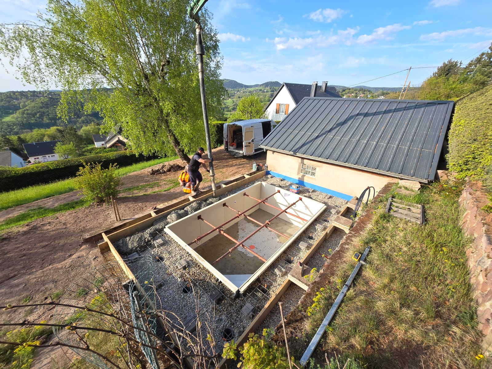 COFFRAGE FERRAILLAGE PISCINISTE MGCREATION COLMAR | MG création Pisciniste Colmar : Réalisation d’une piscine XS Wittenheim 6