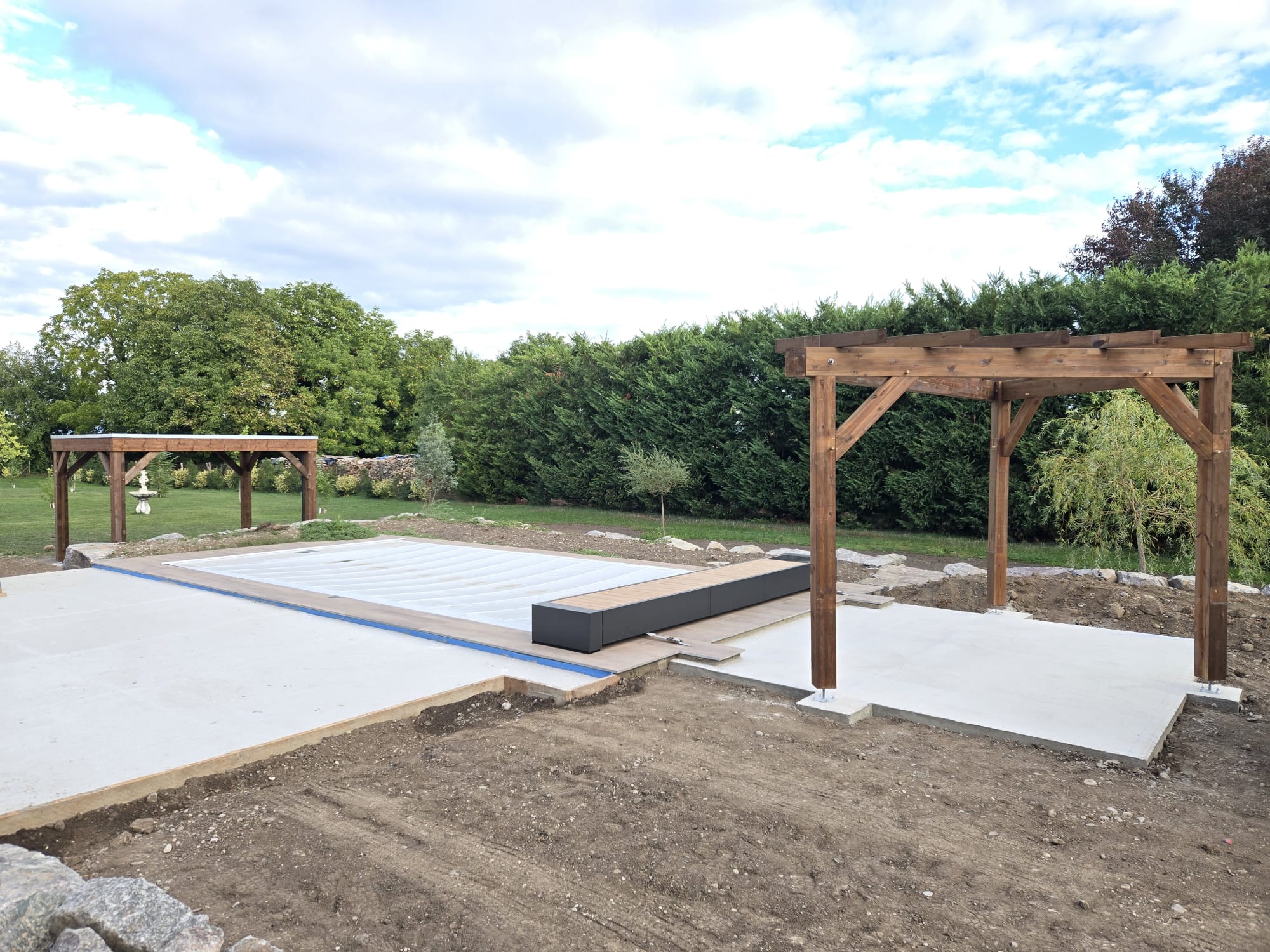 OUVRAGES BOIS WIDENSOLEN MG CREATION | MG création Pergolas bois près de Colmar : Une réalisation MG Création Kingersheim 0